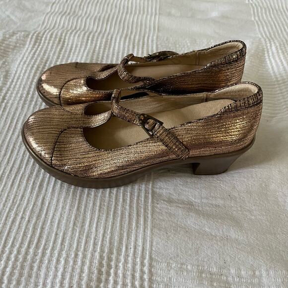 Alegria 36 Coco T-Strap Mary Jane Champagne Metallic - Picture 2 of 11